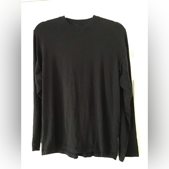 SKIMS Boyfriend Long Sleeve T-Shirt | Onyx - Picture 5 of 16